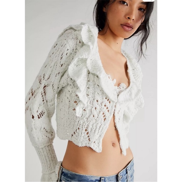 NEW Free People Avery Cardigan Icicle Large - Picture 1 of 17